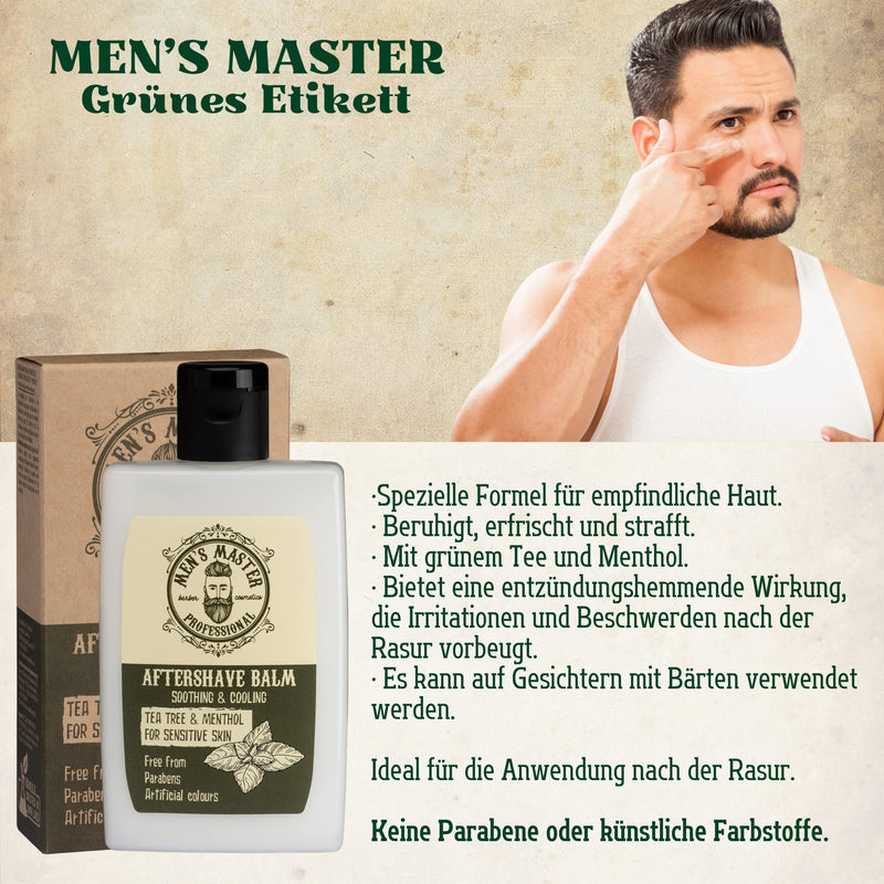 Men'S Master After Shave Balm With Green Tea, Menthol | After Shave For Men | Moisturizing And Nourishing After Shave Product | Beard Balm Men | Face Care Men | Paraben-Free - NewNest Australia