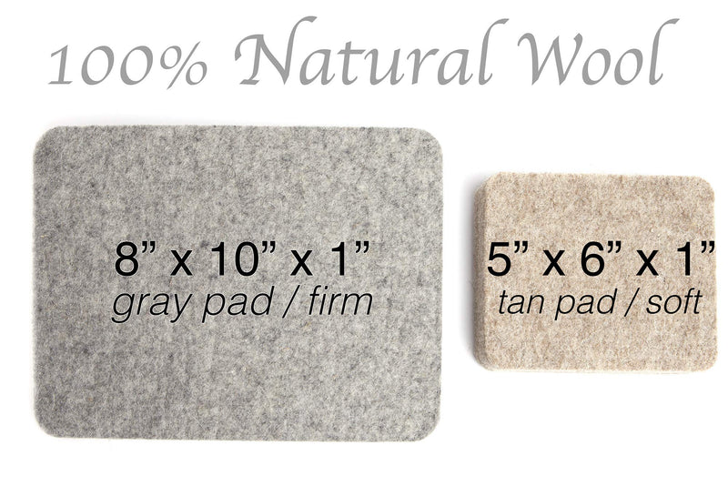 Made in USA, Needle Felting Pad, 5 x 6 x 1 inch, 100% Natural Wool, Soft, Good for Basic Felting 5 x 6 Soft - NewNest Australia