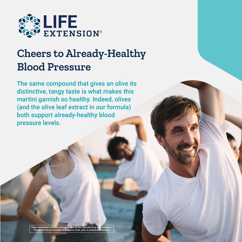 Life Extension Advanced Olive Leaf Vascular Support Promotes Cardiovascular & Circulatory Health – Gluten-Free, Non-GMO, Vegetarian – 60 Vegetarian Capsules - NewNest Australia