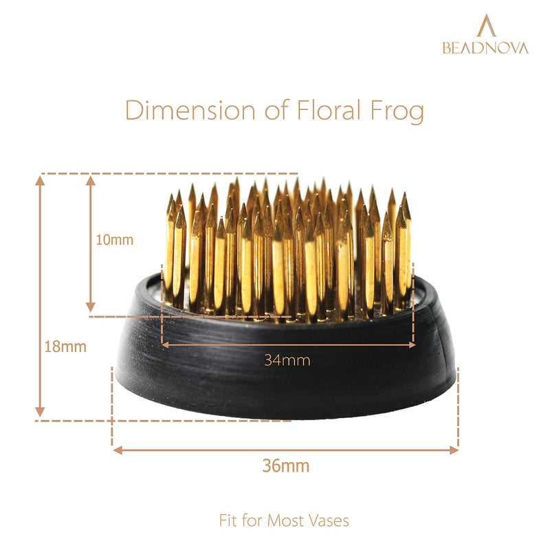 BEADNOVA Flower Frog Ikebana Kenzan with Rubber Gasket Floral Frog for Arrangements Ikebana Vase (1.3 Inch/34mm, 1pcs) 34mm, 1pcs - NewNest Australia