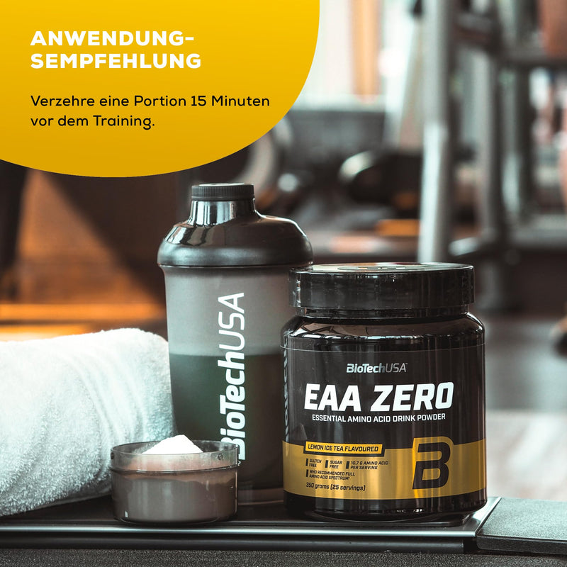 BioTechUSA EAA Zero - Essential Amino Acid Power | 7160mg EAA/serving | WHO recommended ratio | Sugar-free, gluten-free, 350 g, peach iced tea 350 g (pack of 1) - NewNest Australia