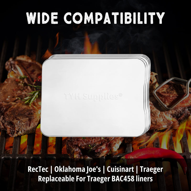 TYH Supplies 5 Pack Drip Tray for Grill | Compatible with TFT18KLD Ranger Grill | Disposable Aluminum Grill Tray for Catching Grease | 10.51 x 13.98 Inch - NewNest Australia