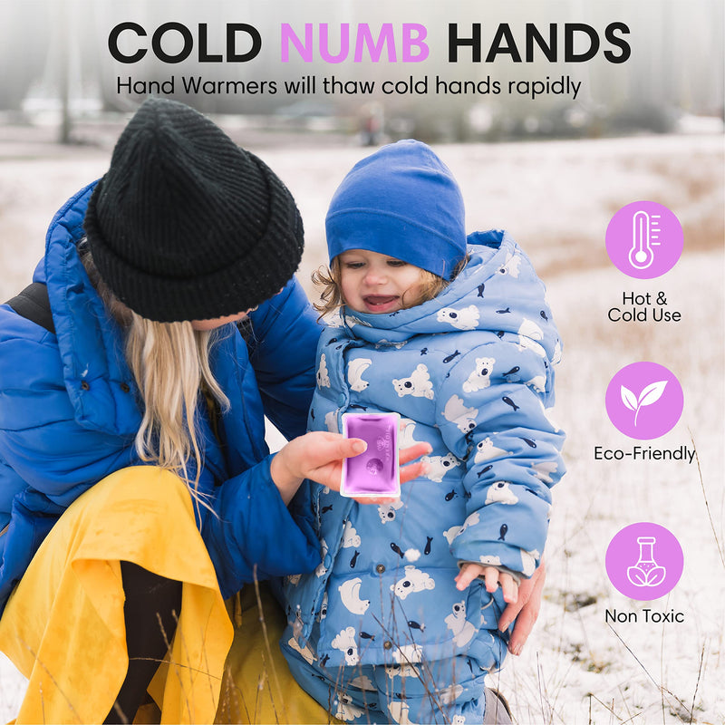 Wremedies for Easier Living Reusable Hand Warmers Gel Click & Heat for Cold Hands Heat Pads Pocket Warmers Instant Heat Arthritis Aid No Electric Required Purple - NewNest Australia