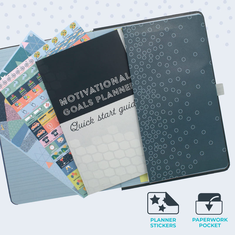 Boxclever Press Goal Planner. Luxury 12 Month Undated Planner to Hit Your Goals & Live Your Best Life! A5 Weekly Planner with Lists, Trackers & More. Productivity Planner with Stickers (Iridescent) Iridescent - NewNest Australia