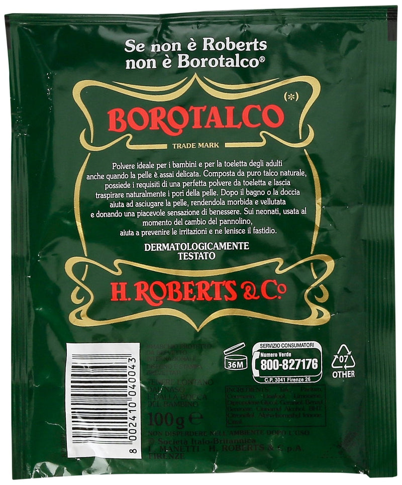 Borotalco Roberts body powder/talcum powder 100gr refill - NewNest Australia