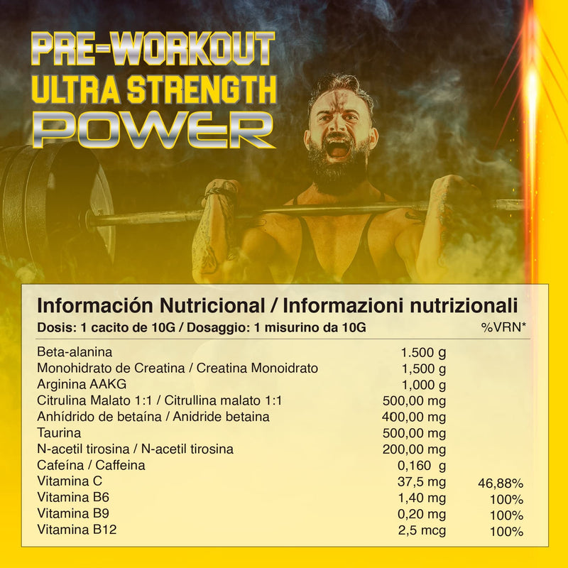 Healthy Fusion Ultra Pre-Workout | Powerful Pre-Workout with Beta-Alanine + L-Arginine AAKG + Creatine + Caffeine + Taurine | Watermelon Flavor | 300g - NewNest Australia