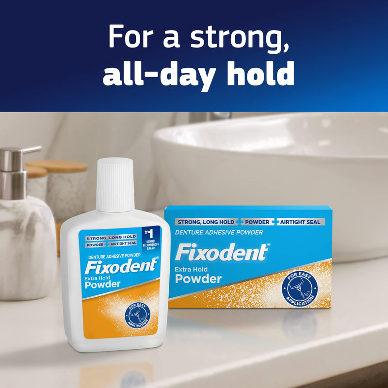 Fixodent Extra Hold Denture Adhesive Powder, 2.7 Ounce (Pack of 4) - NewNest Australia