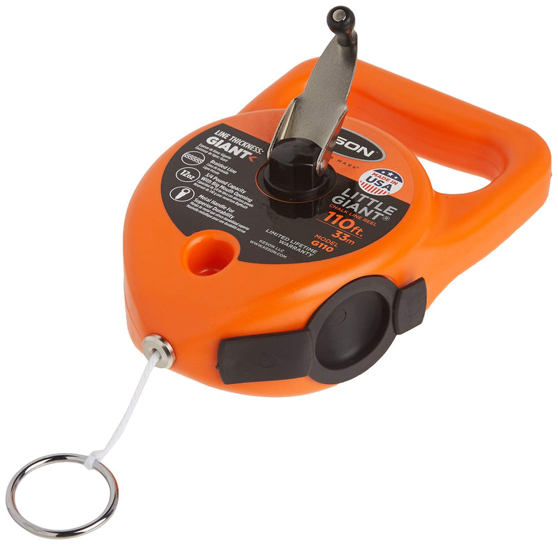Keson G110 Little Giant Chalk Line Reel, 12-Ounce Chalk Capacity, 110-Foot - NewNest Australia