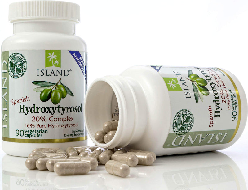 20% Hydroxytyrosol Complex™ Olive Fruit Extract - Super Strength 100% Grown & Extracted in Spain. 100 mg, 90 Capsules. from Island Nutrition, The Maker of Real European Olive Leaf Extract. - NewNest Australia