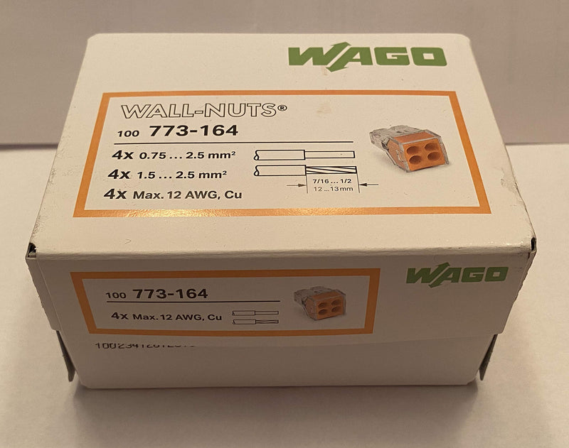 Wago Wire Connector 600 V Clear 4 Conductor 100 / Box Pack of 100 - NewNest Australia