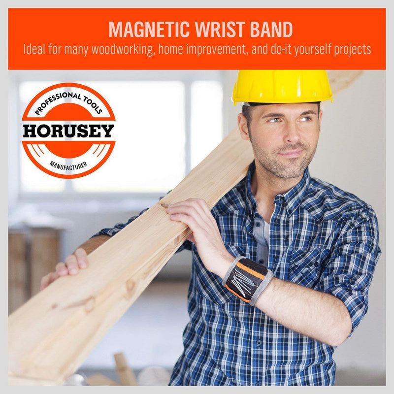 HORUSDY Magnetic Wristband, with Strong Magnets for Holding Screws, Nails, Drilling Bits, Tool Gift for Men - NewNest Australia