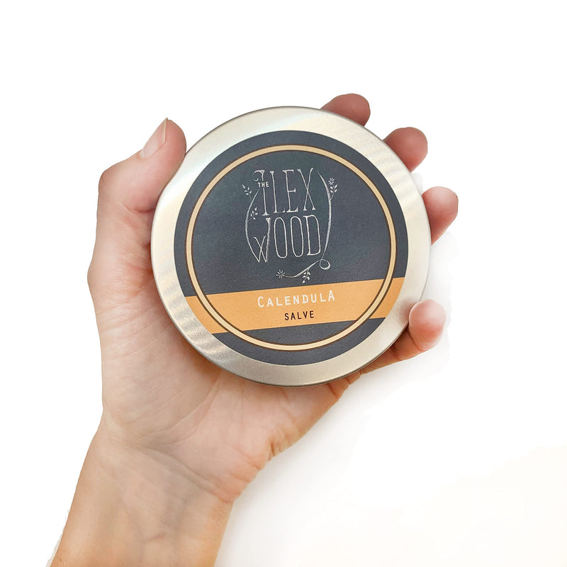Vegan Calendula Salve - all natural vegan balm, soothes rashes, itching, dry skin, eczema, chapped hands, palm oil free, cruelty free, plastic free, moisturising, handcrafted in the UK - 100ml - NewNest Australia