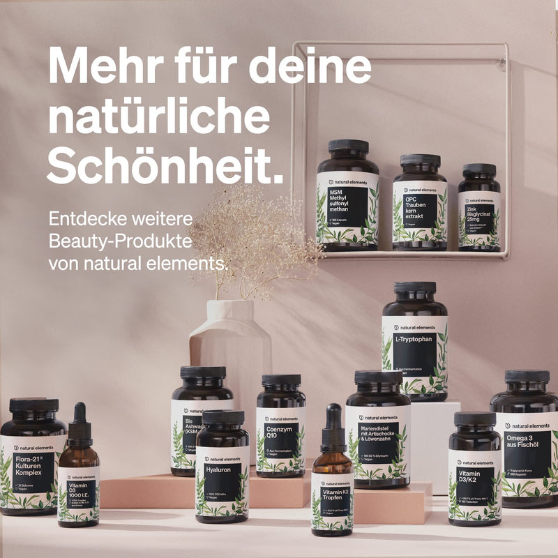 Hyaluronic Acid Capsules - High Dose, 400 mg - 90 Capsules - Laboratory Tested, Do Not Contain Magnesium Stearate - 500-700 kDa - Vegan and Made in Germany - NewNest Australia