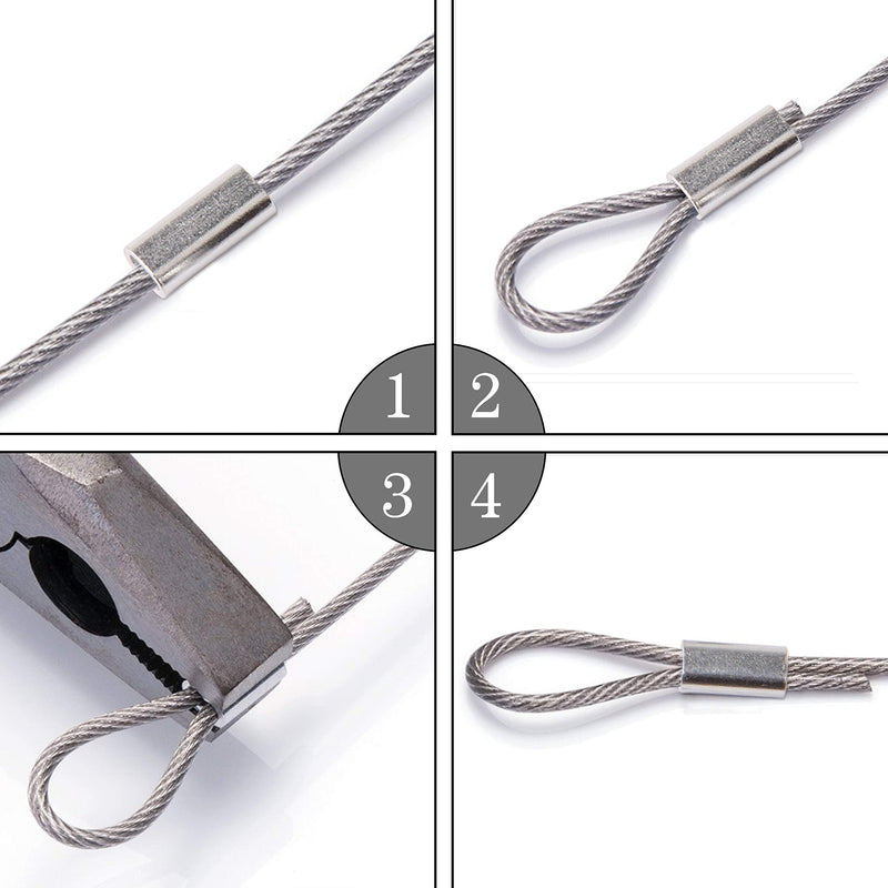 AGOOL Aluminum Single Barrel Crimp Sleeves Kit Aluminum Crimping Loop Sleeve Assortment Kit for Wire Rope and Cable Fishing Line Tube Connectors for Leader Rigging Oval/Round 500PCS-Oval - NewNest Australia