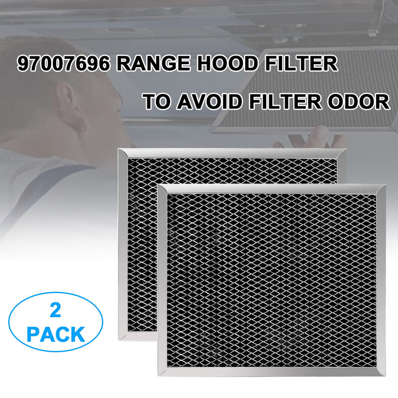 97007696 Range Hood Filter for 39000 51000 & 53000 Series Range Hoods,Range Hood Filter 8 3/4 x 10 1/2, Aluminum Charcoal Combo (Pack of 2) - NewNest Australia