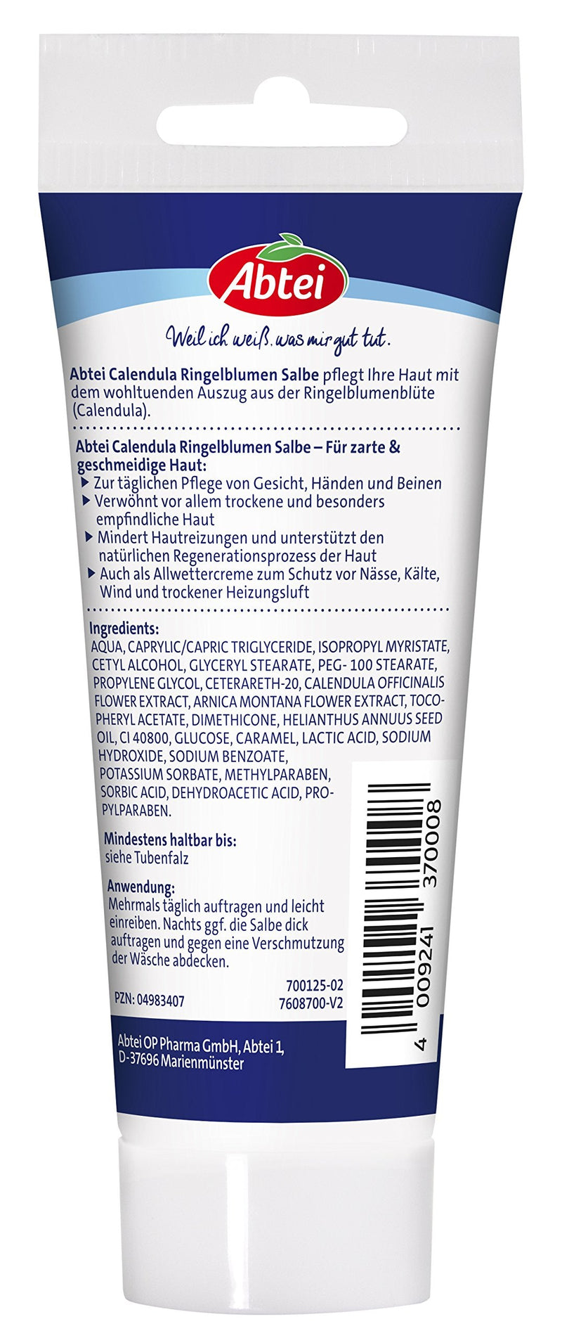 Abtei Calendula Marigold Ointment - Protective And Nourishing Ointment For Cracked And Chapped Skin - With Arnica And Vitamin E - Fragrance-Free - 1 X 100 Ml Tube | 100Ml (Pack Of 1) - NewNest Australia