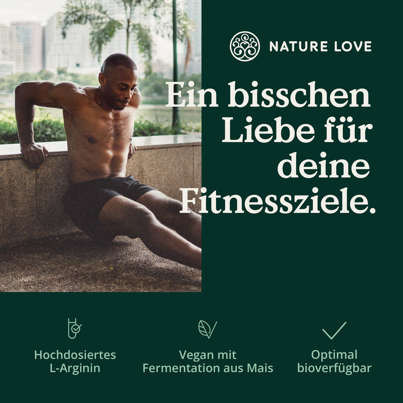 Nature Love L-Arginine ‚ Comparison Winner 2019 ‚ 365 Vegan Capsules High Dosage: 4500 Mg L-Arginine Hcl (=3750Mg Pure L-Arginine) Per Daily Dose. Vegetable Fermentation. Made In Germany. - NewNest Australia