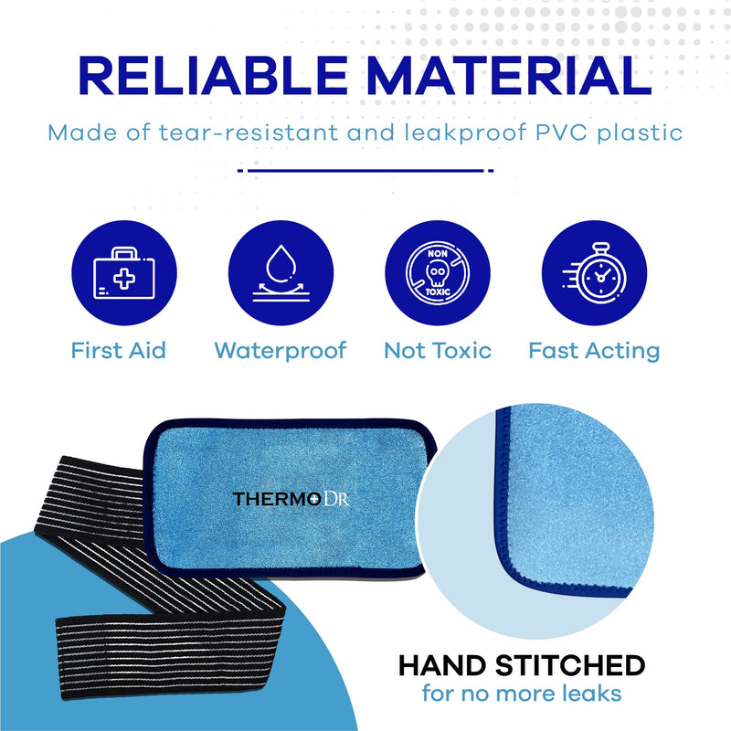 Dual Ice Packs for Injuries (x2) | Hot or Cold Gel Ice Pack | Non Irritable Adjustable Straps | Reusable Packs for Relief from Inflammation, Sciatica Pain, and Muscle Pain | Multi Purpose Double Pack - NewNest Australia