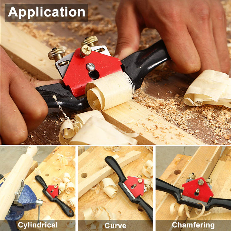 boeray 9" Adjustable SpokeShave with Flat Base, 3pcs Metal Blade and 1pcs Portable Woodworking Planes Wood Working Hand Tool and Level Ruler Perfect for Wood Craft, Wood Craver, Wood Working A - NewNest Australia