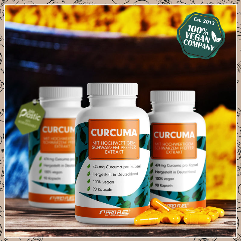 Turmeric Capsules - 90 Vegan Capsules For 6 Months Supply - 474 Mg Turmeric Extract Of Which 95% Curcumin - With Black Pepper - High Bioavailability - Laboratory Tested With Analysis Certificate - - NewNest Australia