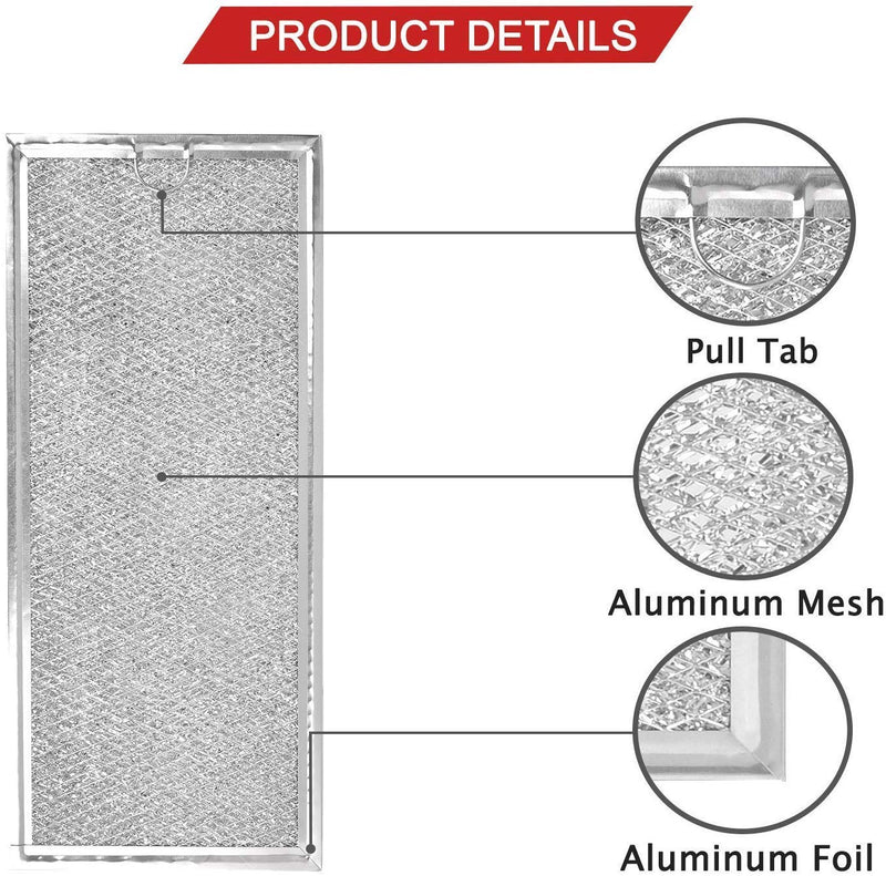 Microwave Grease Filter Compatible with Whirlpool and GE Microwaves 2 Pack Approx 13" x 6" - NewNest Australia