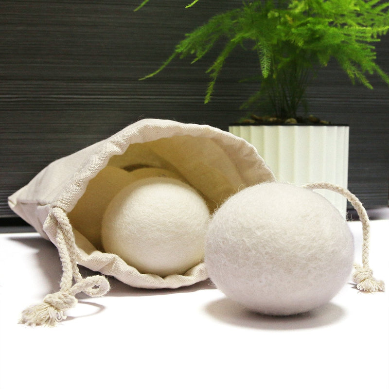 12 Pack All Natural Organic Wool Dryer Balls XL Size - Reusable Chemical Free Natural Fabric Softener, Anti Static, Reduces Clothing Wrinkles and Saves Drying Time 12 - NewNest Australia