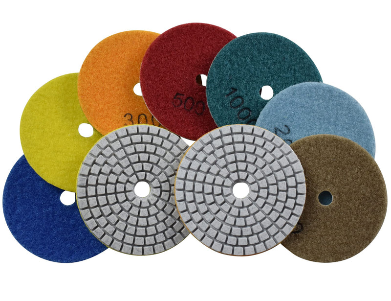 Konfor Diamond Polishing Pad Wet Buffer 3 Inch for Grinding Marble Granite Countertop 7 Pcs Set - NewNest Australia