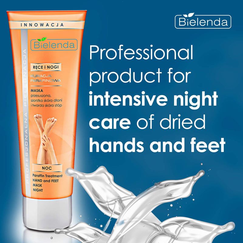 Bielenda - Intensive Night Care Of Dried Hands And Feet - Deep, Strong Regeneration And Moisturizing - Oils And Gently Warms Up - Improves The Condition Of Nails - Parraffin Mask For Night - 75 ml - NewNest Australia