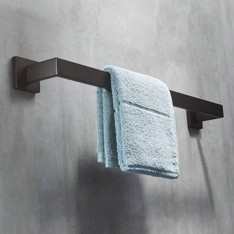 Towel Bar 23.6" Matte Black, Wall-Mounted Bathroom Towel Holder SUS304 Stainless Steel Towel Rod - NewNest Australia