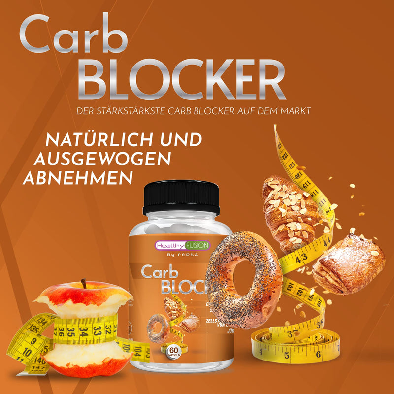 Healthy Fusion Powerful Fat And Carbohydrate Blocker | Slimming Effect | Formula With Sugarlock | Cocoa Seeds, Orange Pulp And Chicory Fibers | Suitable For All Diet | 60U - NewNest Australia