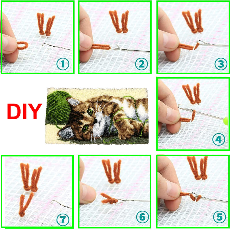 DIY Rug Latch Hook Kits for Adults, 20"x12", P-1011 - NewNest Australia