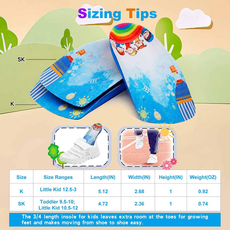 3/4 Length Insoles for Kids, Orthotic Kids Insoles Arch Support Childrens Insoles for Kids’ Flat Feet, Plantar Fasciitis, Pronation, Heel Pain 8.5-10.5 UK Child - NewNest Australia