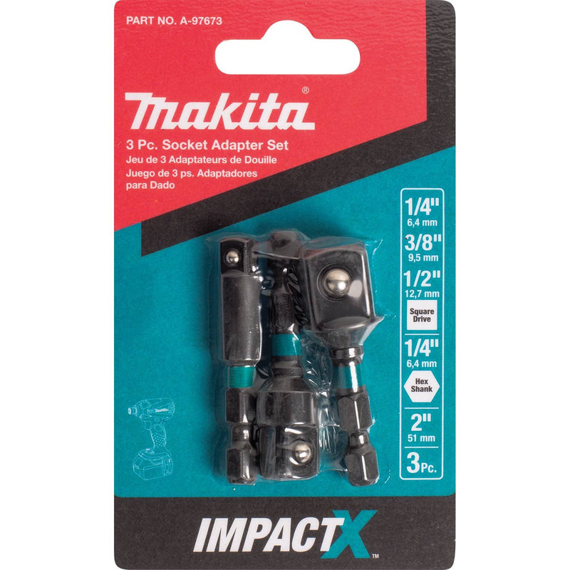 Makita A-97673 Impactx 3 Pc 2″ Socket Adapter Set 2-Inch 1-Pack - NewNest Australia