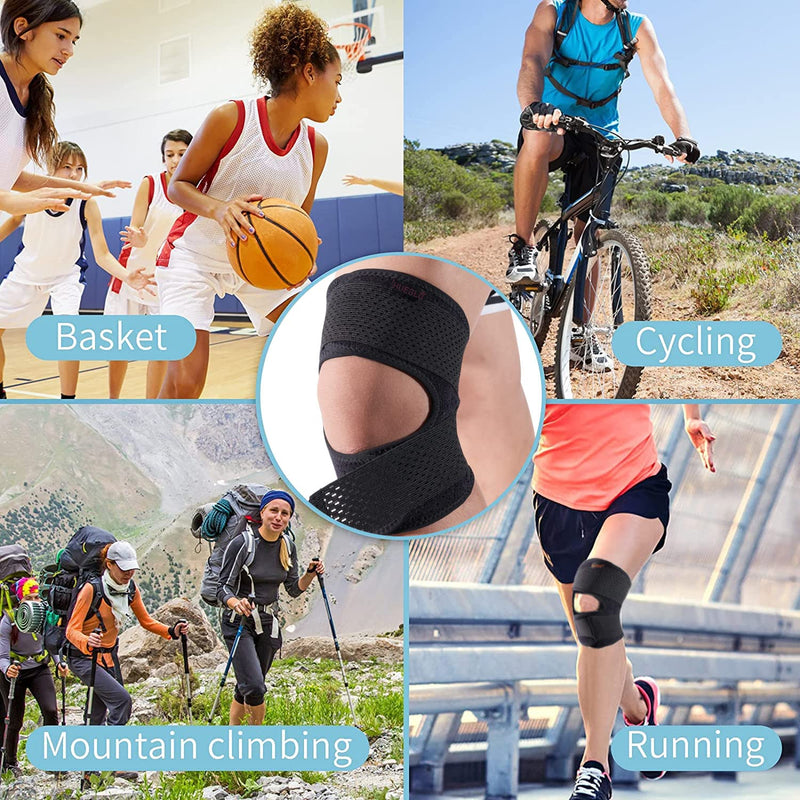 Hueglo, Knee Support For Men And Women, Knee Support With Side Stabilizers For Meniscus, Tear, Knee Pain, Adjustable Patella Knee Support, Knee Support For Acl, Mcl, Arthritis, Injury, Recovery (L) - NewNest Australia