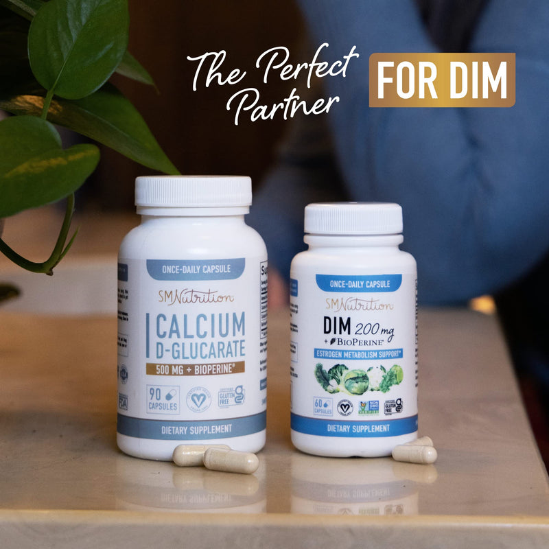 Calcium D-Glucarate 500mg 90 Veggie Capsules (3-Month Supply) CDG for Liver Detox & Cleanse, Metabolism, Hormone Balance, Menopause Support.* Vegan.org Certified, Non-GMO, Gluten-Free, Keto-Friendly - NewNest Australia
