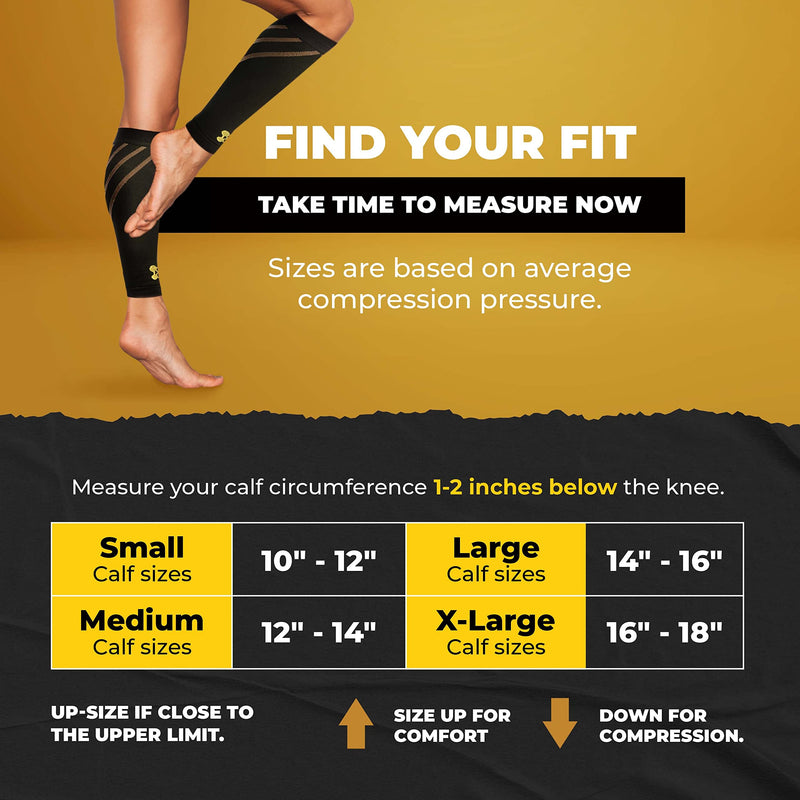 CopperJoint Compression Calf Sleeve – Copper-Infused High-Performance Design, Promotes Proper Blood Flow, Offers Superior Compression and Support for All Lifestyles - Pair Small - NewNest Australia