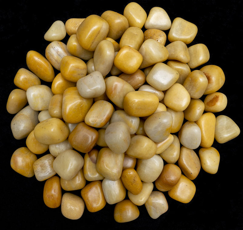 Crocon Yellow aventruine tumble stones Stones Set Pocket Crystal Healing gemstones Tumble Collection palm stone Good Luck Charm Gift Craft Home Decor Size: 20-25 mm | 1 LB Yellow Aventurine Tumbles - NewNest Australia