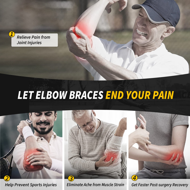 Cambivo 2 X Elbow Brace, Elbow Bandage For Men And Women, With Gel Padding, Pain Relief For Tennis Elbow, Golfer'S Elbow, Tendonitis, Suitable For Tennis, Golf, Basketball - NewNest Australia