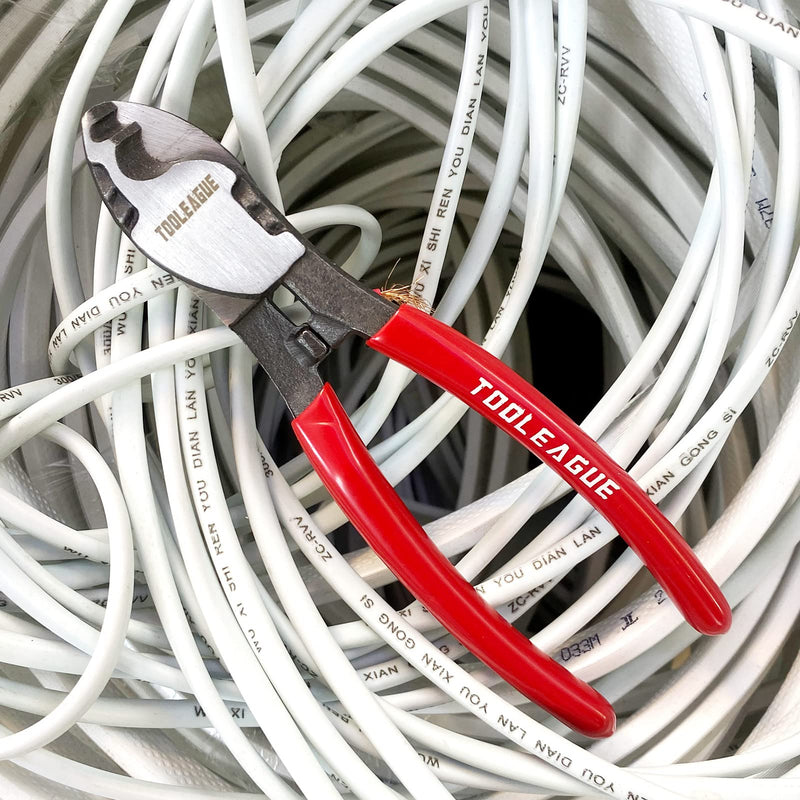 TOOLEAGUE 6 Inches Cable Cutter,Heavy Duty Cable Cutting, High Leverage Cutter for Aluminum, Copper, Wire, Communications Cable 1 - NewNest Australia