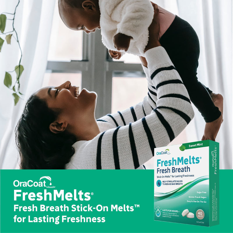 OraCoat® FreshMelts® Fresh Breath Stick-on™ Melts for Lasting Freshness, Sweet Mint 40 Count - NewNest Australia