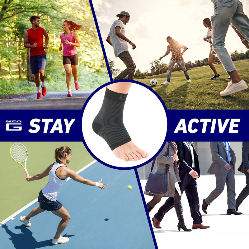 Neo G Ankle Support Running, Sports, Daily Wear - Ankle Brace, Achilles Tendonitis Support, Sprained Ankle Supports for Weak Ankles and Joint Pain. Multi Zone Ankle Compression - Airflow - XL – Black - NewNest Australia