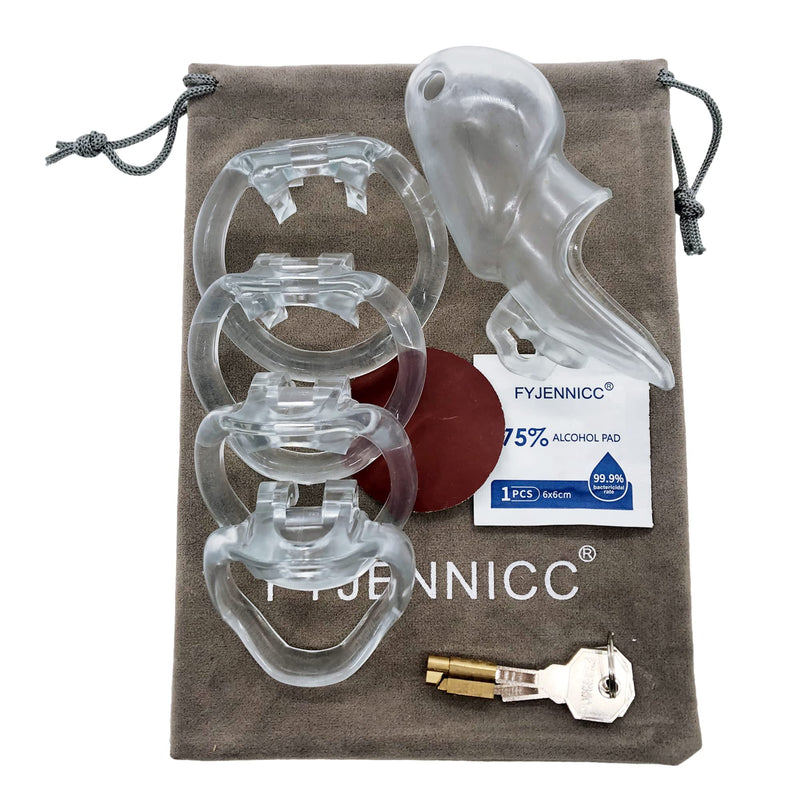 FYJENNICC Lightweight Premium Chastity Device Resin Male Briefs V3 Transparent (Maxi) Maxi - NewNest Australia