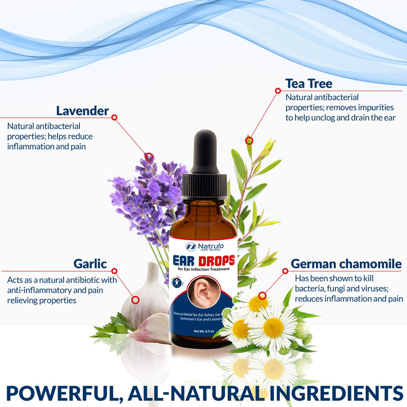 Natural Ear Drops for Ear Infection Treatment – Organic Ear Drops for Adult, Kids, Baby, Dog & Pets – Relieves Ear Aches, Itchy Ears, Infections, Swimmer's Ear, & Loosens Wax – Kids Safe, Made in USA - NewNest Australia
