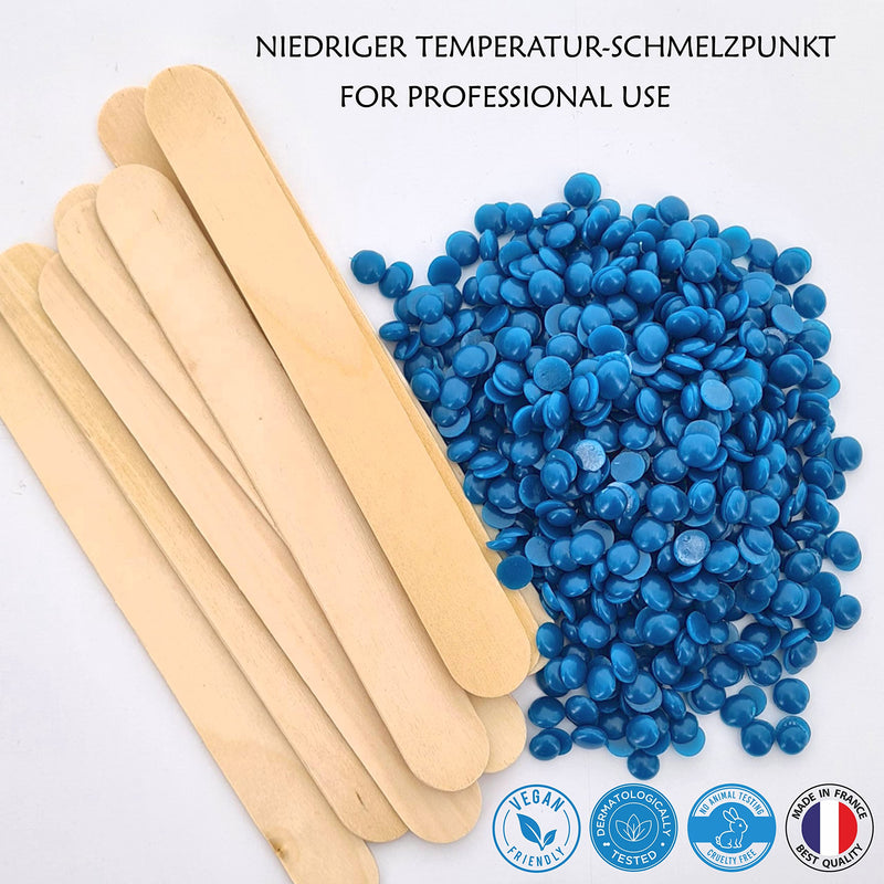 Dermawax 1 kg azulene waxing beads - professional hot wax wax beads for hair removal - use without fleece strips - suitable for all skin types - gentle whole body depilation - NewNest Australia