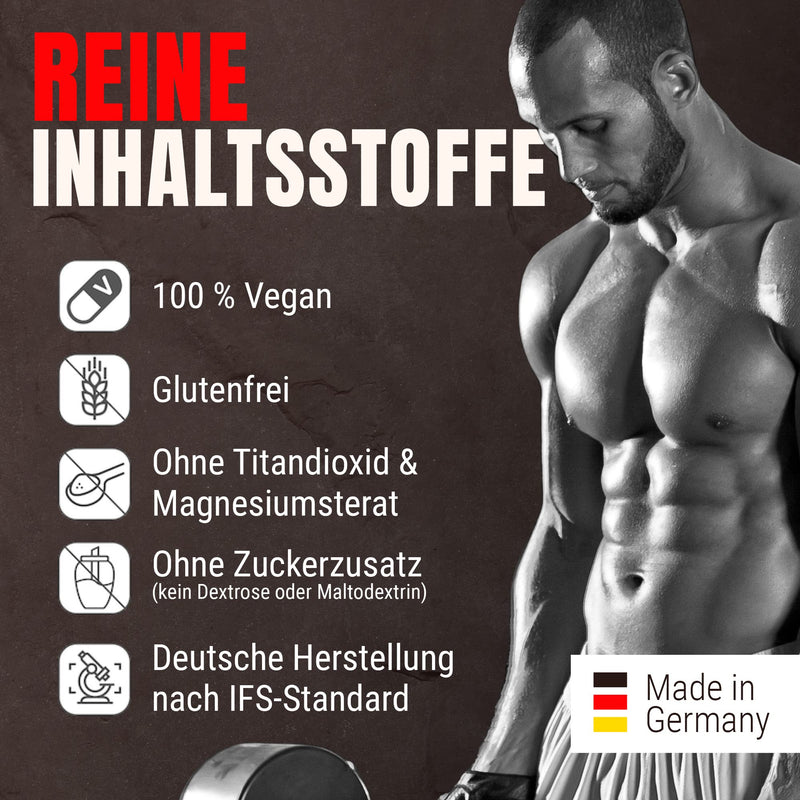 Powerstar Coffee Caps, 100 Caffeine Capsules With 250 Mg Caffeine Powder, 100% Pure, Made In Germany, For Fitness, Endurance Training, Learning & Working, High Dose, Vegan & Sugar-Free - NewNest Australia