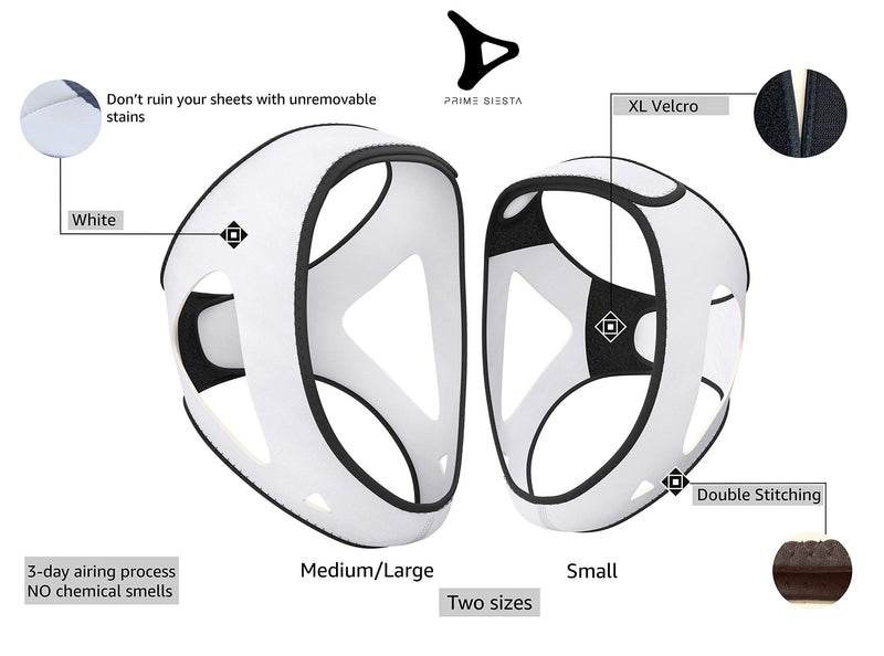 PrimeSiesta: Anti Snoring Chin Strap - Snore Stopper & Snoring Solution - Breathable, Flexible & Easily Adjustable with Eversoft Technology (Medium/Large) - NewNest Australia