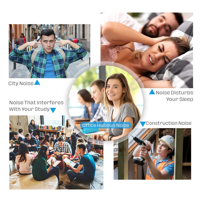 Ear Plugs for Sleeping 2 Pairs - SNR 32dB Noise Reduction Earplugs with Detachable Cords, Reusable Soft Silicone Ear Plugs for Sleeping, Snoring, Travel, Studying, Work(Blue) Blue - NewNest Australia