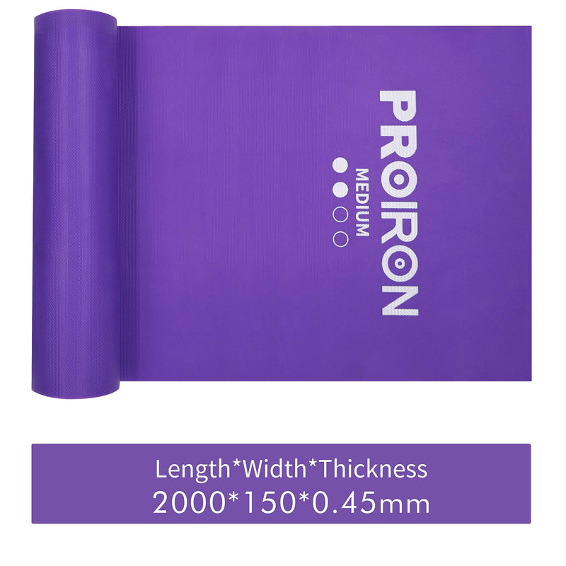 PROIRON Latex-Free Resistance Bands, Exercise Bands for Strength Training, Yoga, Pilates, Stretching, Home Gym Workout, Upper Lower Body, Light Medium Heavy b-Purple/2m/20lb - NewNest Australia