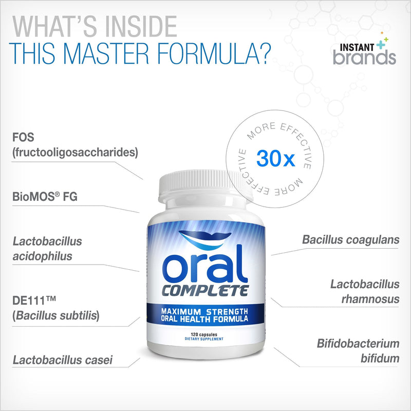 Oral Complete, Dental Probiotics, Bad Breath Treatment Halitosis Tonsil Stone Removal, 120 capsules - NewNest Australia