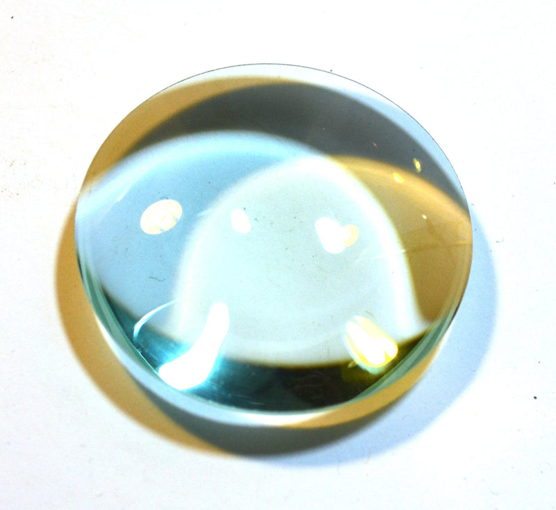 Double Convex Lens, 50mm Focal Length, 2" (50mm) Diameter - Spherical, Optically Worked Glass Lens - Ground Edges, Polished - Great for Physics Classrooms - Eisco Labs - NewNest Australia
